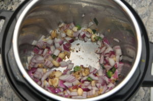 saute onion in instant pot.