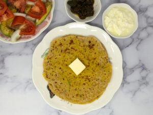 moong dal paratha.