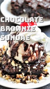 brownie ice cream sundae.