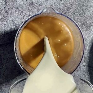 add heavy cream to the mixture.