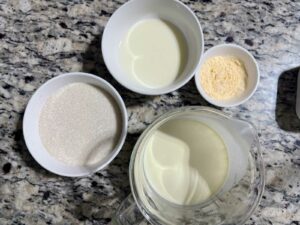 Tutti Frutti ice cream ingredients.