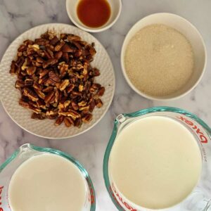 Butter Pecan ice cream ingredients.