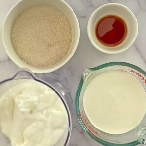 Frozen Yogurt ingredients.