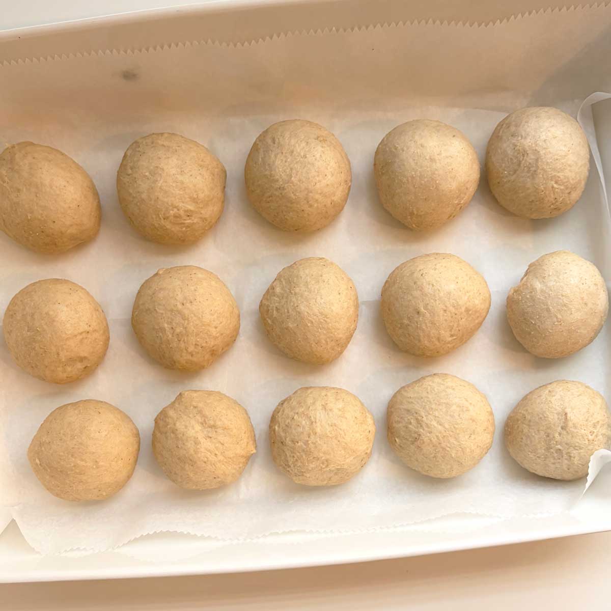 FMF Dinner Rolls dough balls.
