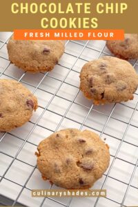 FMF Chocolate Chip Cookies on a cooling rack.