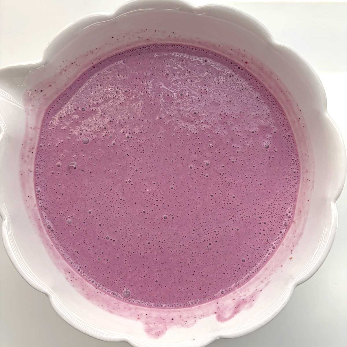 Mixed Berry icecream mix in a bowl.